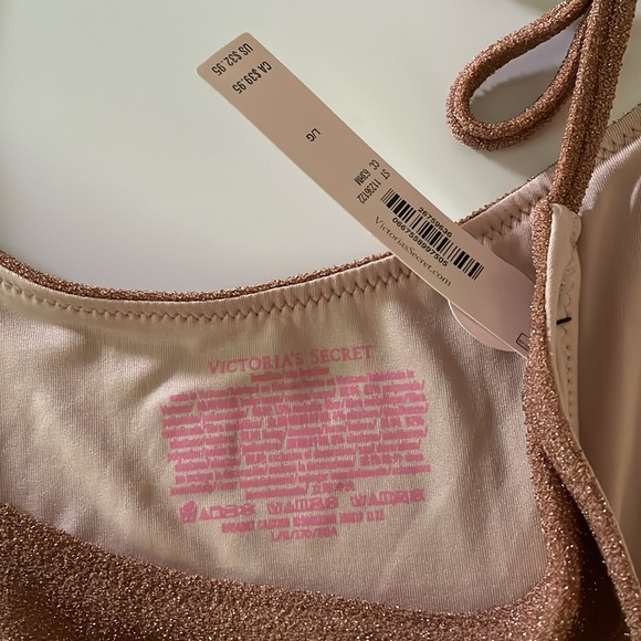 Victoria’s Secret Shimmer Side-Tie Brazilian Bikini Bottom in Toasted Sugar - Picture 4 of 7